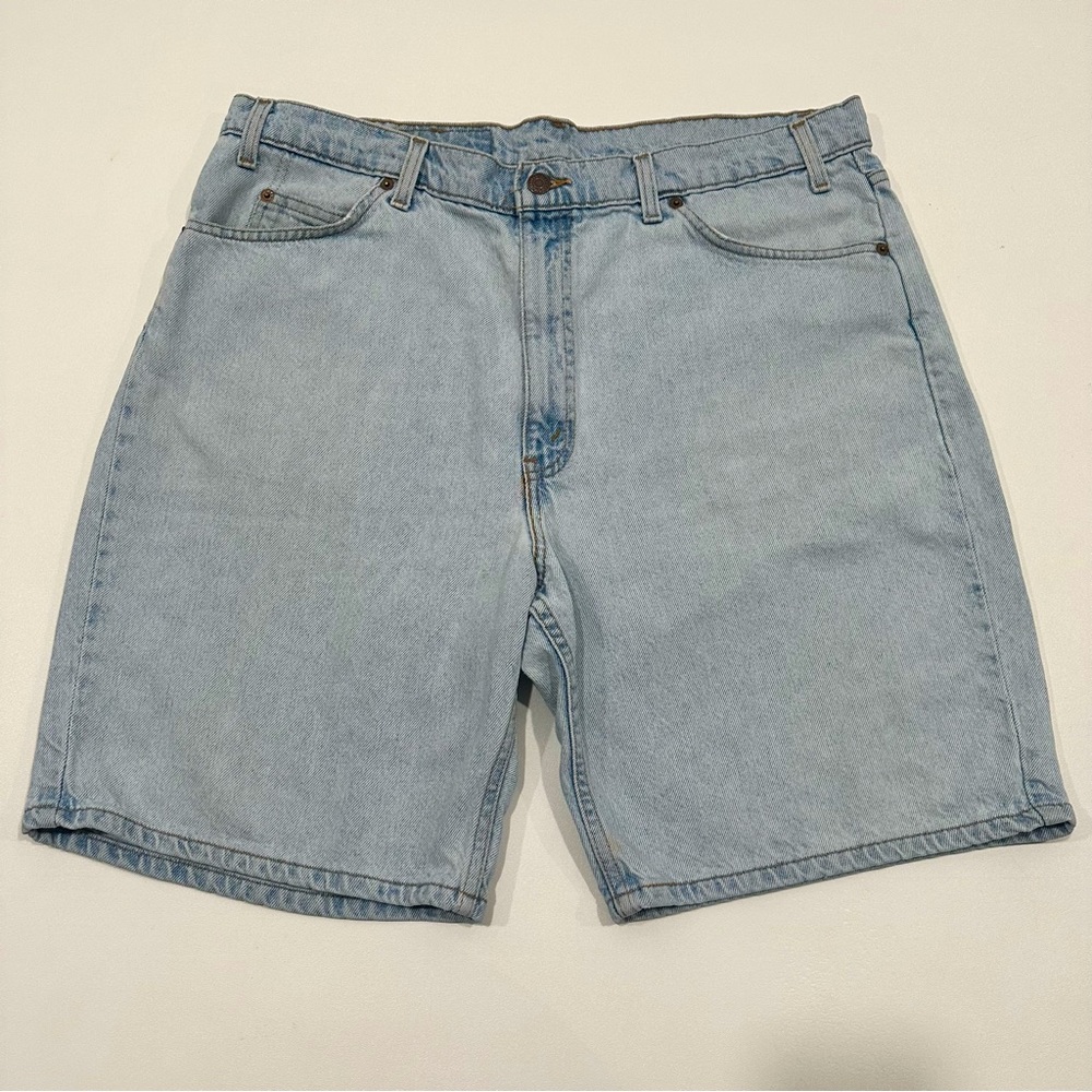 Levi’s Vintage 550 Orange Tag Lightwash Relaxed Fit Jean Shorts Mens Size 40